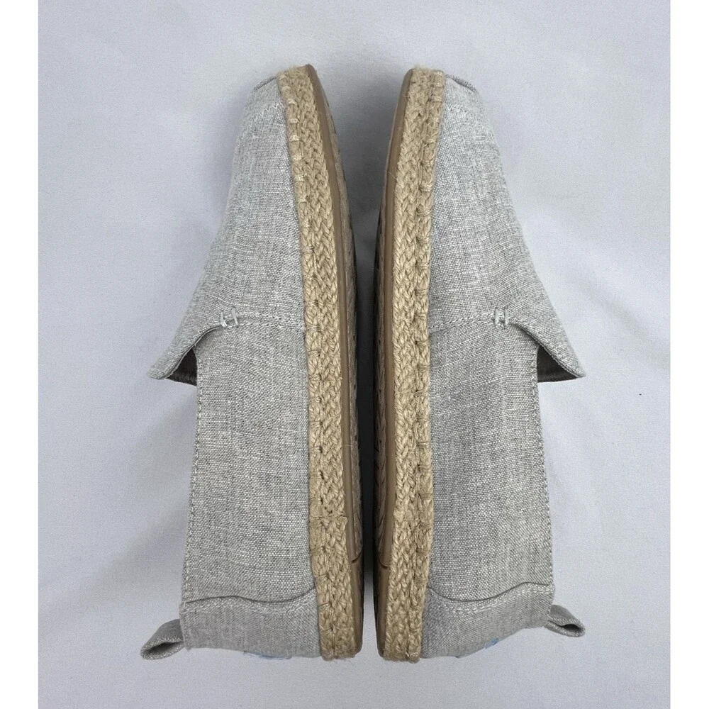 TOMS Alpargata Espadrille Gray Slub Chambray Women's 8.5 Shoes New!